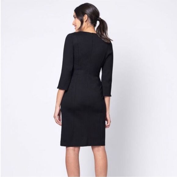 Seraphine Black Gold Zip Detail Dress size 6. - Picture 3 of 10
